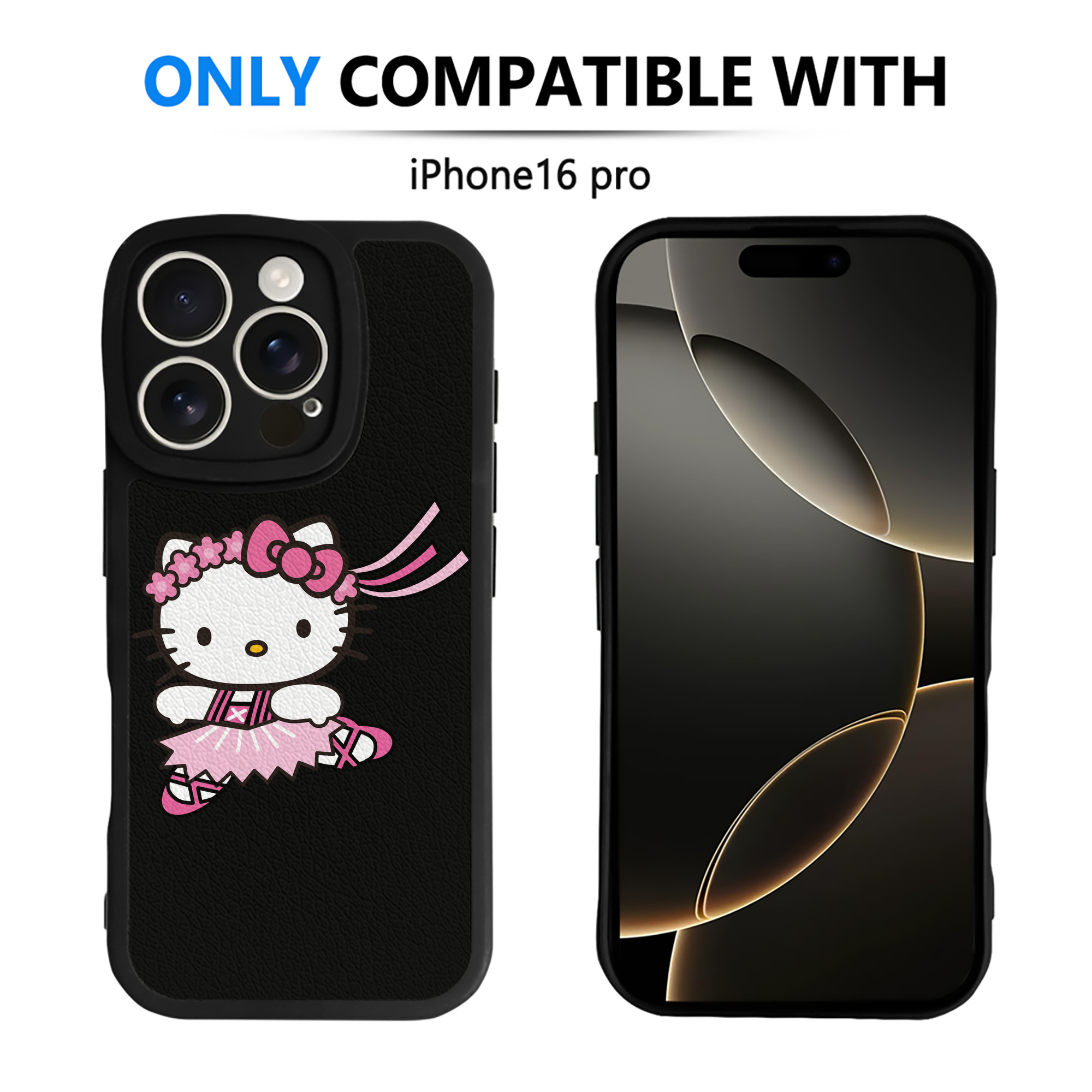 （画像用） Hello Kitty ハローキティ 【iPhone 16シリーズ対応】シリコンスマホケース（レザー調） 材質：シリコン